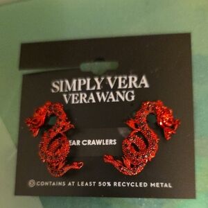 Simply Vera Vera Wang Red Sculptural Earrings